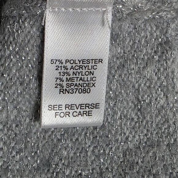 Cato Plus 14/16W Gray Metallic Bow Sweater Soft Knit - Picture 6 of 7